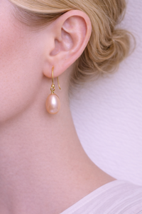Blush Drop Pearl Earrings